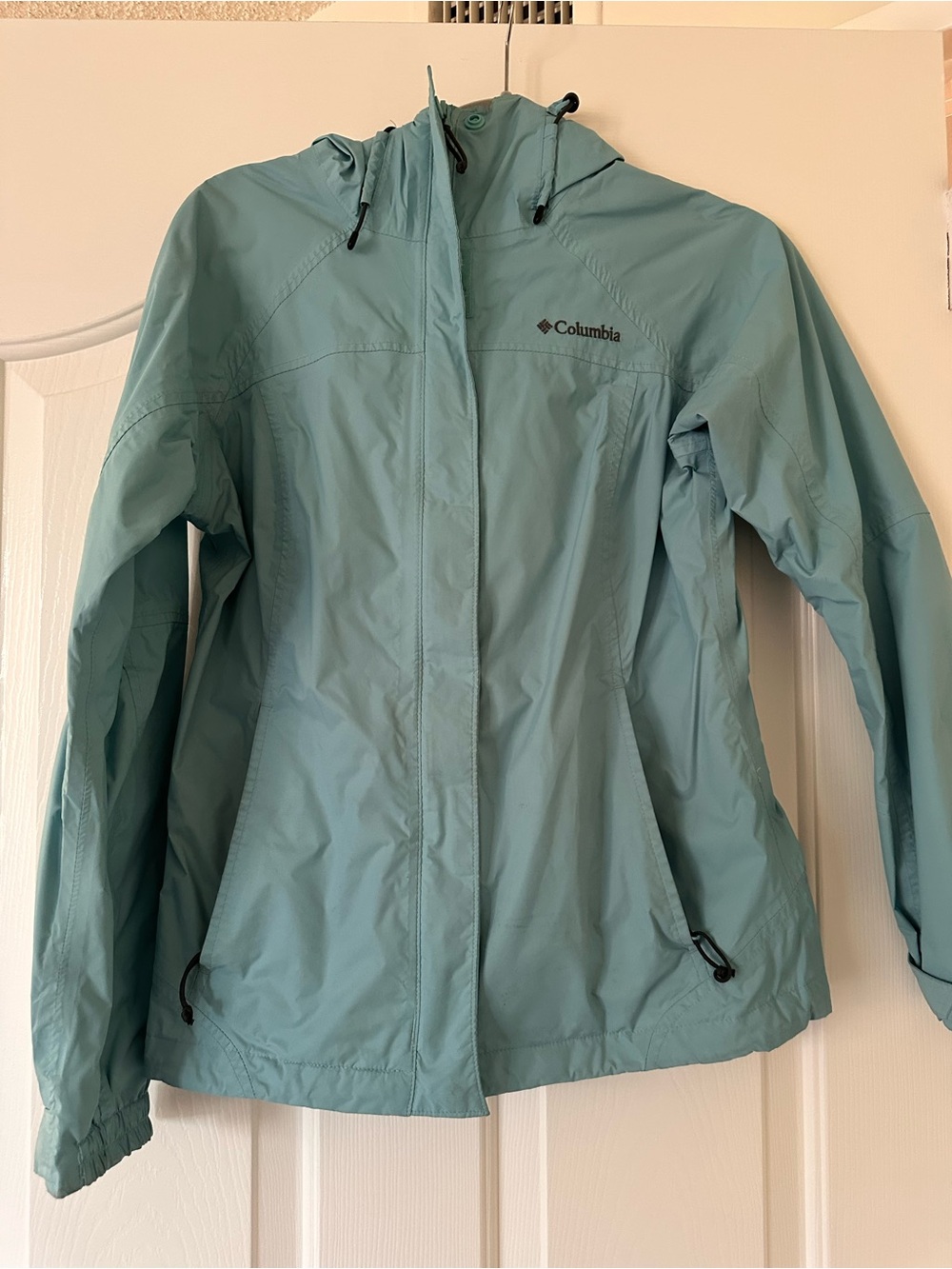 Columbia Women's Teal Hooded Waterproof Outdoor Jacket